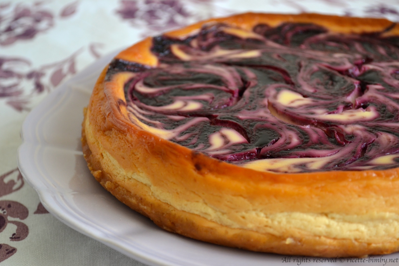 Thermomix berry swirl cheesecake