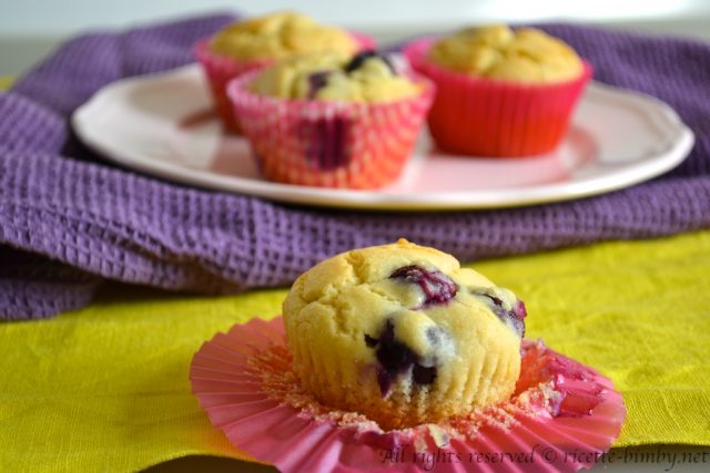 Muffin ai mirtilli senza glutine Bimby
